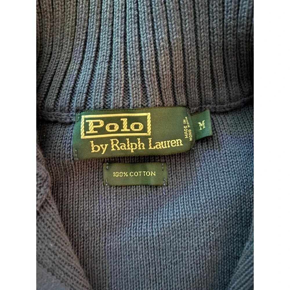 Polo Ralph Lauren: Men’s Navy Blue Full-Zip Sweater, Size M — NWOT